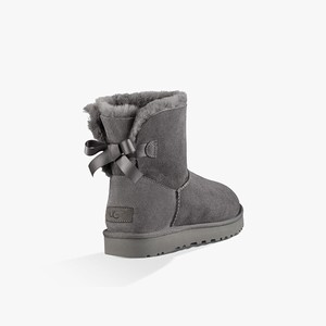 Ugg Mini Bailey Bow II Women Classic Boots Grey (4978ZLAJM)